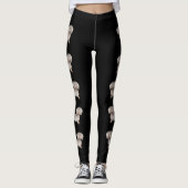 Leggings Isabella et Tan Longue Chevelure Chiens de Dessin (Devant)