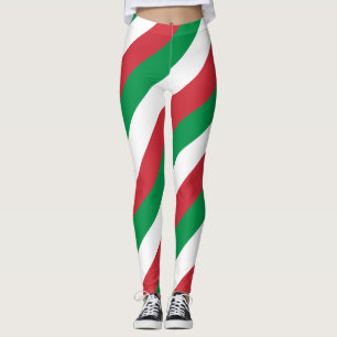 Leggings Italie Couleurs du drapeau national diagonales tri