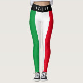 Leggings Italie Drapeau italien Rouge Blanc Vert Italia Fem (Devant)