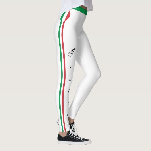 Leggings Italie & Italie Drapeau mode, fans de voyage/sport (Droite)