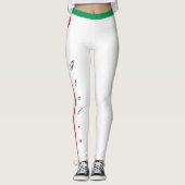 Leggings Italie & Italie Drapeau mode, fans de voyage/sport (Devant)