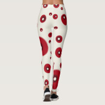 Ivory Red Dots Funky Whimsical Circle Pattern 