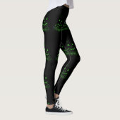 Leggings Jack O Lanternes d'Halloween noir et vert (Droite)