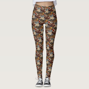 Leggings Jack Russell Chien Festive de Noël