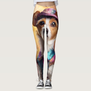 Leggings Jack Russell en costume vibrant