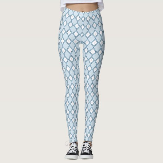 Leggings Jacquard/Leggings bleus diamant (Devant)