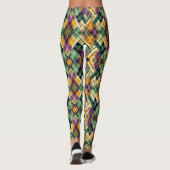 Leggings Jacquard Mardi Gras jaune violet vert (Dos)