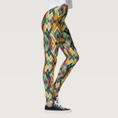Leggings Jacquard Mardi Gras jaune violet vert (Droite)