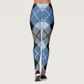 Leggings Jacquard noir bleu (Dos)