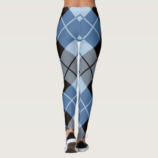 Leggings Jacquard noir bleu (Dos)