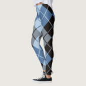 Leggings Jacquard noir bleu (Gauche)