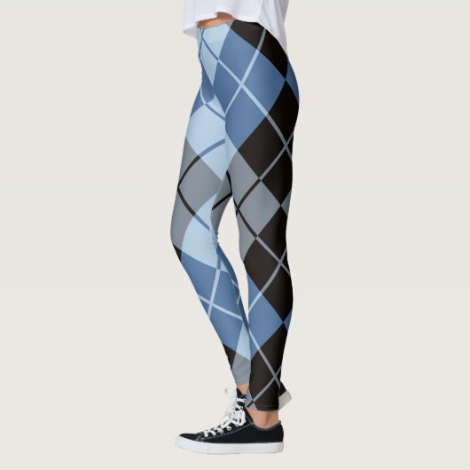 Leggings Jacquard noir bleu (Gauche)
