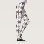Leggings Jacquard Plaid Red Grey Silver (Droite)