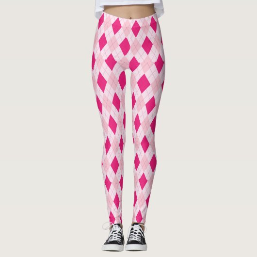 Leggings Jacquard rose (Devant)