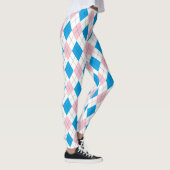 Leggings Jacquard Rose Et Bleu (Droite)