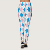 Leggings Jacquard Rose Et Bleu (Dos)