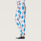 Leggings Jacquard Rose Et Bleu (Gauche)