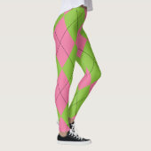 Leggings Jacquard rose et vert (Droite)