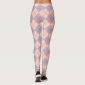 Leggings Jacquard rose et violet Motif fille (Dos)