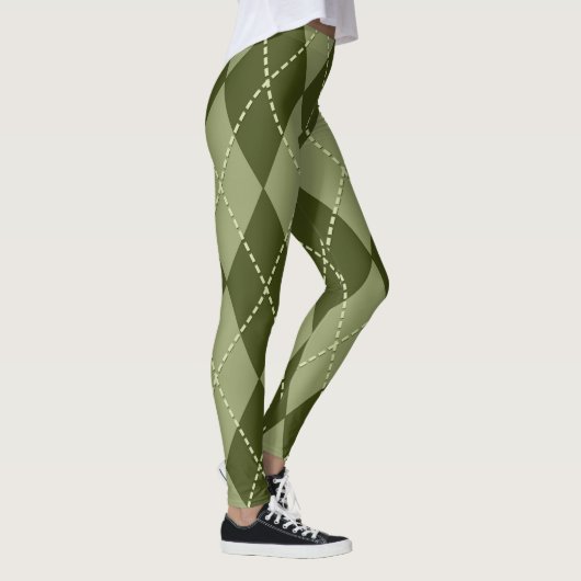 Leggings Jacquard vert (Droite)