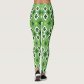 Leggings Jacquard vert de la Saint Patrick Motif de trèfle  (Dos)