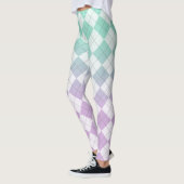 Leggings Jacquards à dégradé - violet clair et vert (Gauche)
