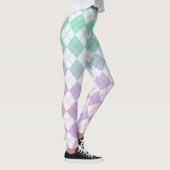Leggings Jacquards à dégradé - violet clair et vert (Droite)