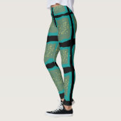 Leggings Jade and Turquoise with Gold (Gauche)