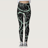 Leggings jade grise et motif de loopy gris (Devant)
