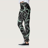 Leggings jade grise et motif de loopy gris (Gauche)