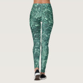 Leggings Jade texturé et teintes vert cyanique (Dos)