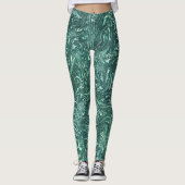 Leggings Jade texturé et teintes vert cyanique (Devant)