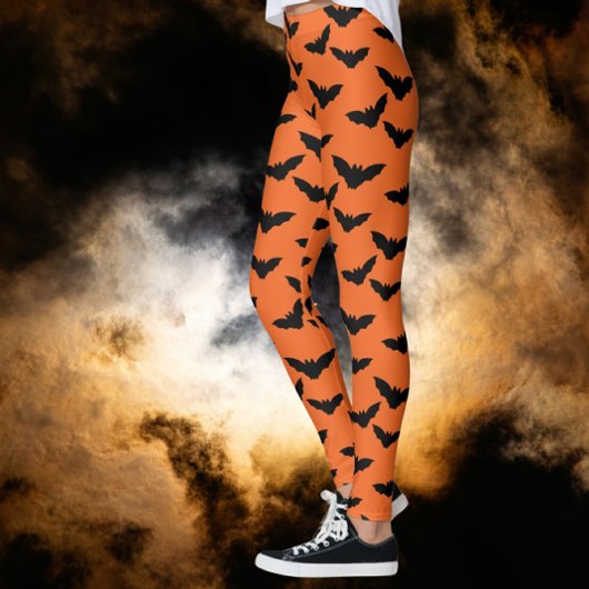 Leggings J'ai pris des pattes de chauves-souris orange