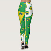 Leggings J'aime des couleurs brésiliennes de drapeau du (Dos)