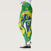 Leggings J'aime des couleurs brésiliennes de drapeau du (Gauche)