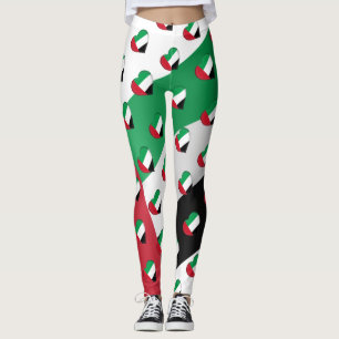 Leggings J'aime des couleurs de drapeau des Emirats Arabes