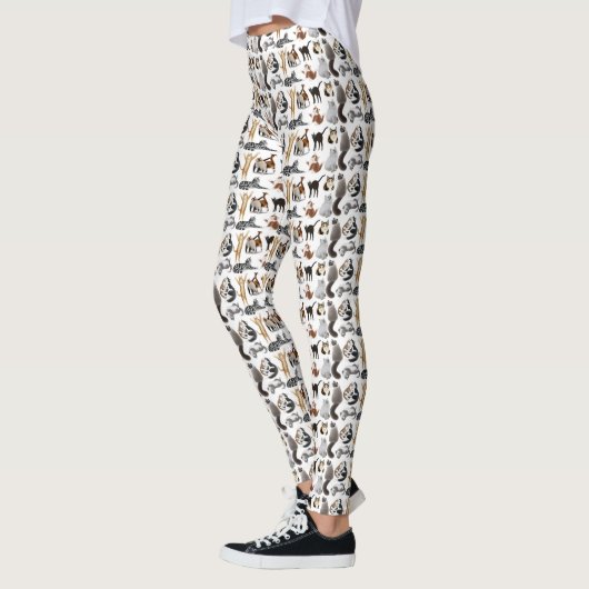 Leggings J'aime des guêtres de chats (Gauche)