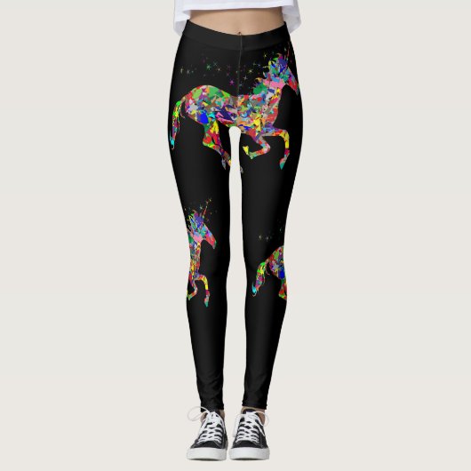 Leggings J'aime des guêtres de licorne (Devant)
