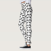 Leggings J'aime les guêtres noires de chevaux (Gauche)