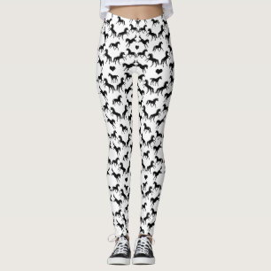 Leggings J'aime les guêtres noires de chevaux