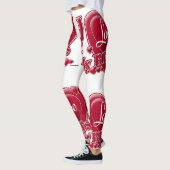 Leggings J'aime mes BFFs Coeurs rouges (Gauche)