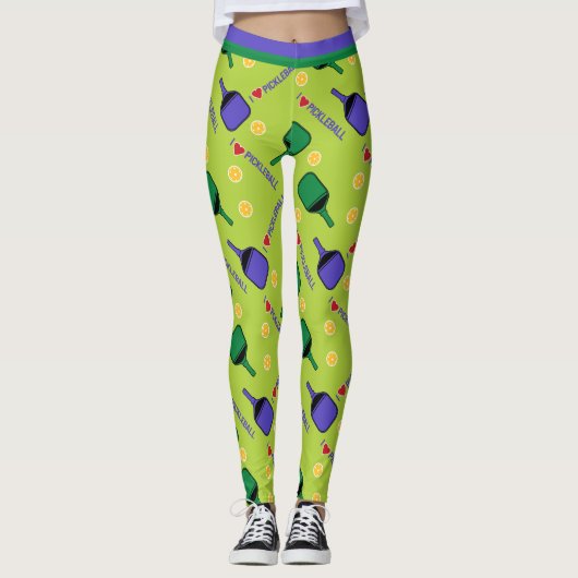 Leggings J'aime Pickleball (Petite taille de tuiles) (Devant)