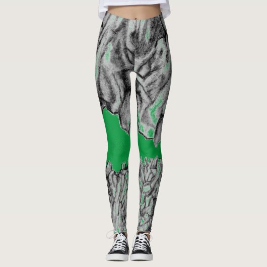 Leggings Jalons attrapants pour l'exercice ou l'usure décon (Devant)