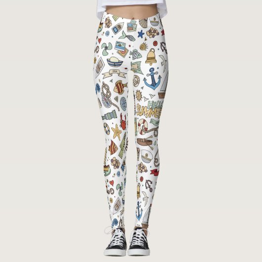 Leggings Jalons de conception côtière et nautique (Devant)