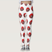 Leggings Jalons de pompiers en blanc croisé maltais (Devant)