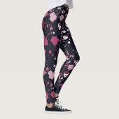 Leggings Jalons Motifs de peinture rose amusant (Droite)