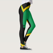 Leggings Jamaïcaine Légendes de Drapeau Vert, Or et Noir (Droite)