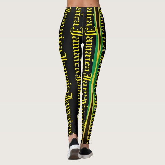 LEGGINGS JAMAÏQUE DRAPEAU BLACK LEGINGS HAVIC ACD (Dos)