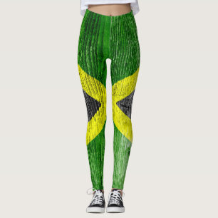 Leggings Jamaïque Drapeau Grungy Distresse Board