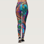 Leggings jambe abstraite arc-en-ciel (Dos)